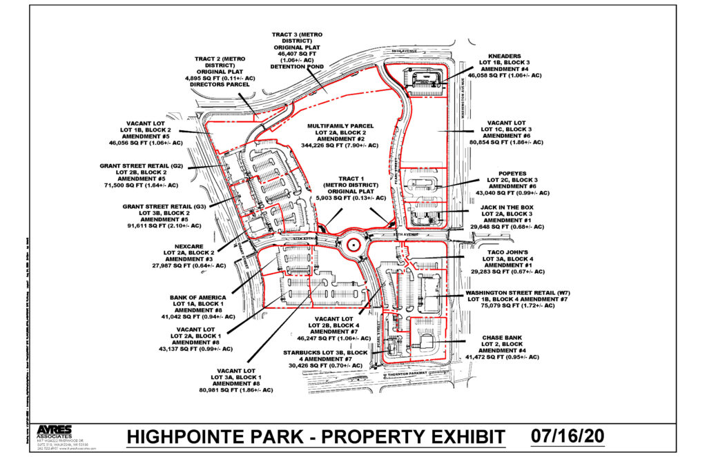 HighPointe Park district boundary map
